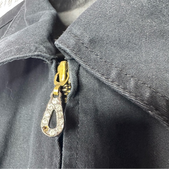 Lafei Nier jacket embroidered beads open design arms bling rhinestone zipper - Picture 7 of 10